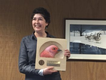Rosa Maria Vidal Rodriguez with 2017 PIF Leadership Award